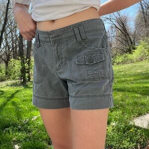 Y2K olive green shorts